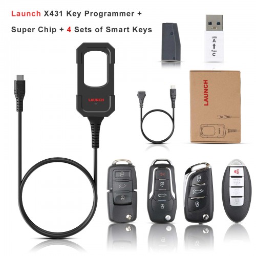 Launch X431 IMMO Key Programmer Remote Maker Kit for Remote & Chip Generation with Extra 10pcs X431 Super Chip