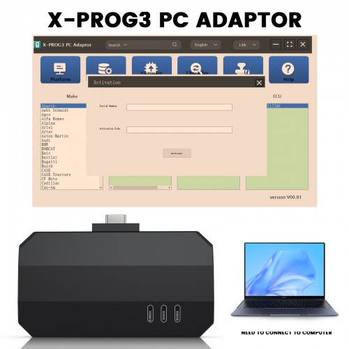 2024 Original Launch X-PROG3 GIII PC Adapter Used with XProg3 ECU Programmer X431 IMMO Programmer