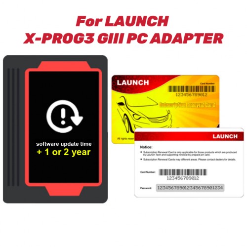 One Year Online Update Service for Launch X-PROG3 GIII PC Adapter (Subscription Only)