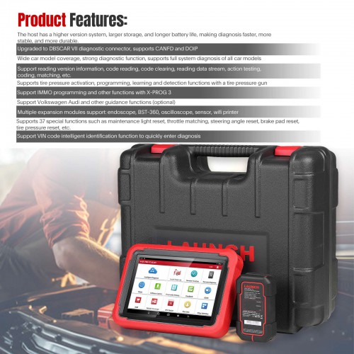Original LAUNCH X431 PROS V5.0 Auto Diagnostic Tool Full System Scanner with X431 i-TPMS TPMS Tool