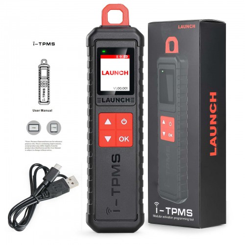 LAUNCH X431 i-TPMS TPMS Tire Pressure Detector with 4pcs Launch LTR-01 RF Sensor 315MHz & 433MHz 2 in 1(Metal Valves/ Rubber Values)
