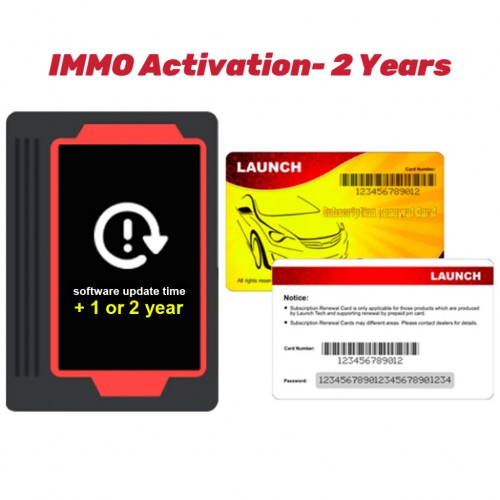 Two Years Update Service for Launch X431 IMMO Activation on PAD VII,PAD V,PRO5,PAD V ELITE,PRO ELITE,PRO3 ACE, PRO3S+ V5.0, PRO3 APEX