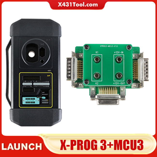 Launch X431 X-Prog 3 Advanced Immobilizer & Key Programmer Plus MCU3 Adapter Work on Mercedes Benz All Keys Lost and ECU TCU Reading