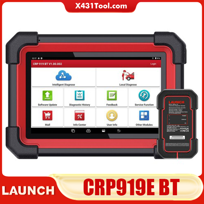 Launch Creader CRP919E BT All System Diagnostic Tool Bluetooth Version of CRP919E OBD2 Scanner Supports CAN FD DoIP and ECU Coding