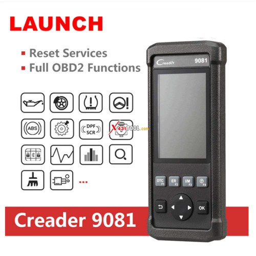 Original Launch CReader 9081 CR9081 Full System Scan Tool with 11 Reset Functions Support OBD/ ABS/ Oil/ EPB/ BMS/ SAS/ DPF