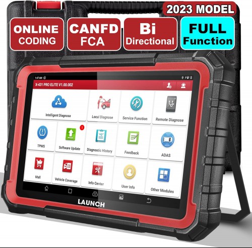 Launch X431 PRO Elite OBD2 Scanner Bidirectional Scan Tool with CANFD DOIP, ECU Coding,Full System,32+ Resets,Key Program,VAG Guide