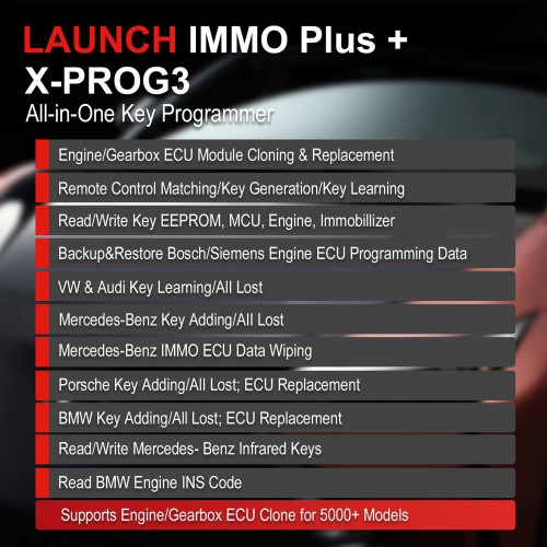 [EU UK Version]Launch X431 IMMO Plus Key Programmer 3-in-1 Immobilizer + ECU Cloning + Diagnostics Tools