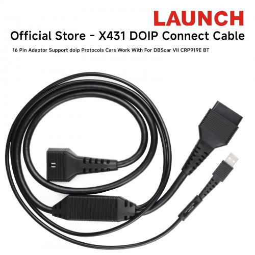 LAUNCH DOIP Adapter Cable for Devices with CAR VII Bluetooth Connectors for CRP919X BT/ CRP919E BT/ Pro3 APEX/ ProS V5.0 Diagnostic Scanner