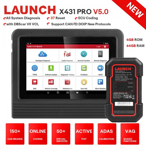 [EU/UK Version]Launch X431 V V5.0 8inch Tablet Same as X431 PRO V5.0 WiFi/ Bluetooth Full System Diagnostic Tool