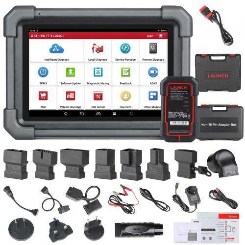 [EU/UK Version]LAUNCH X431 PRO TT Full System Bidirectional Scan Tool with DBSCar VII Connector,37+ Reset Functions,ECU Online Coding,CANFD Key IMMO