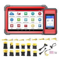 LAUNCH X431 PRO5 Car Diagnostic Tools with Heavy Duty Truck Software License and Free Adapter Set for 12V & 24V Cars and Trucks
