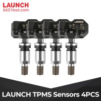 4pcs Launch LTR-03 RF Sensor 315MHz & 433MHz 2 in 1 Universal Programmable TPMS Sensor (Metal Valves/ Rubber Valves)