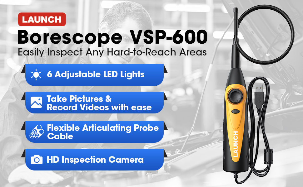 LAUNCH Videoscope VSP-600 Inspection Camera