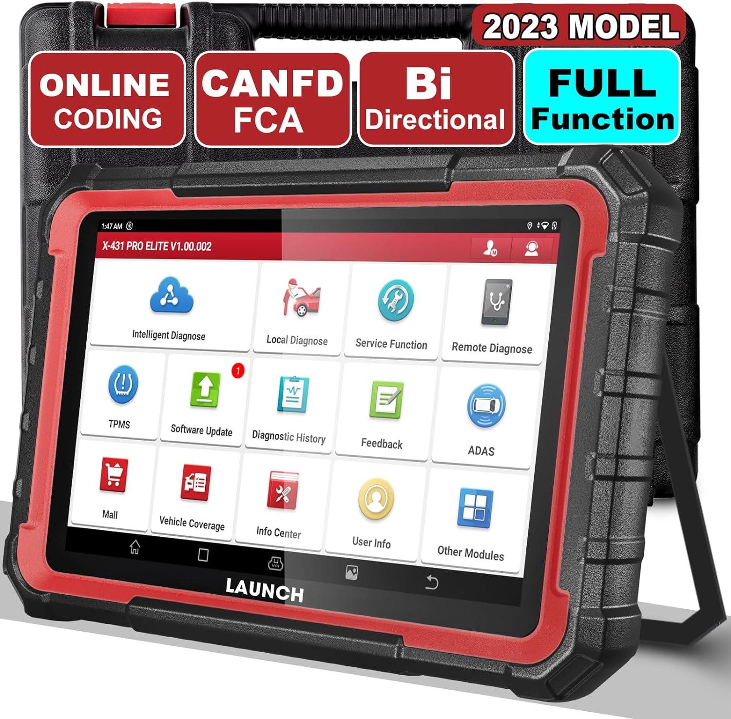 LAUNCH X431 PROS V1.0 Bidirectional OE Level Diagnostic Scan Tool with  Guided Function 1 Years Free Update