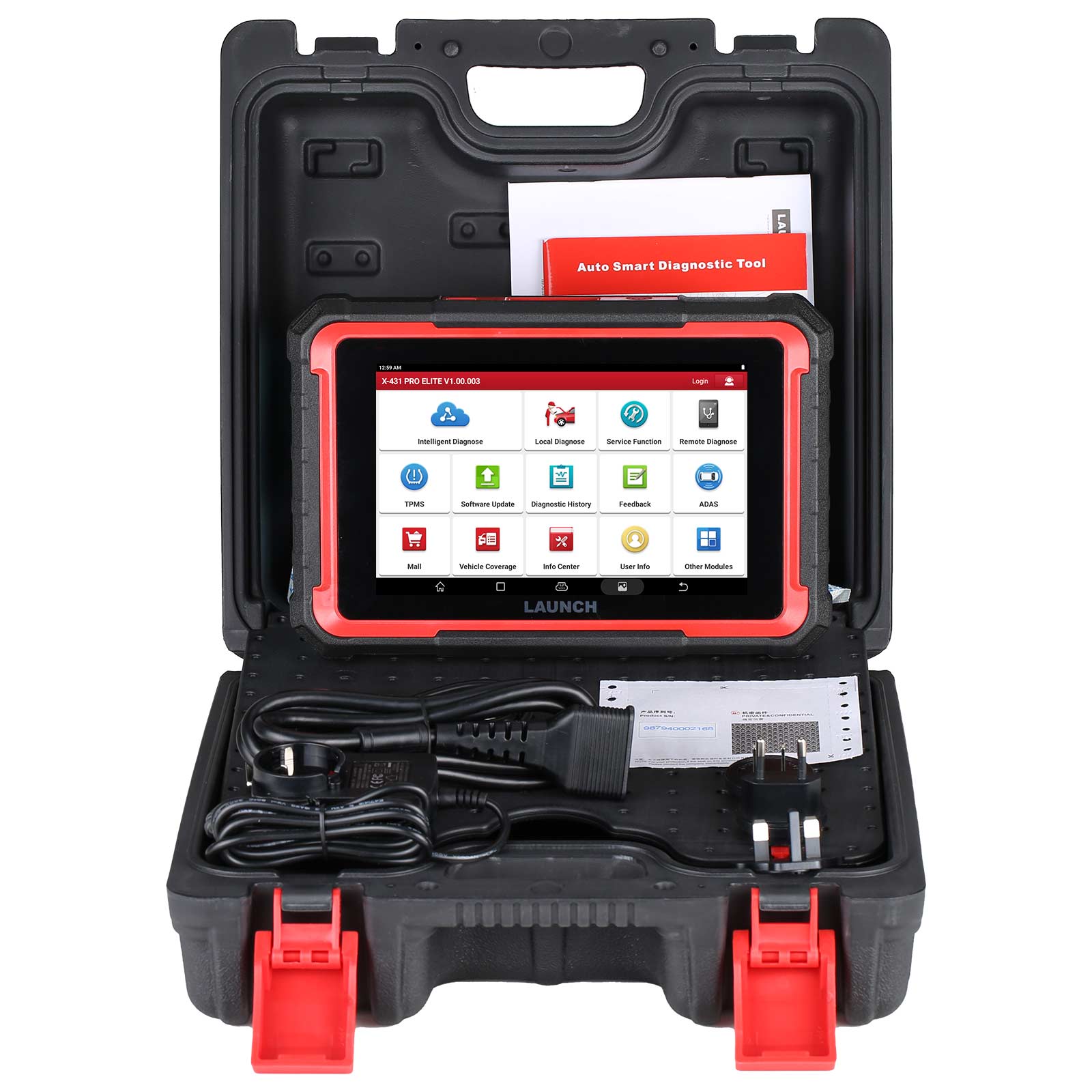LAUNCH X431 PRO ELITE 8'inch Bidirectional Diagnostic Tool OBD2 Scanner  CANFD/DOIP Active Test 32 Reset Functions