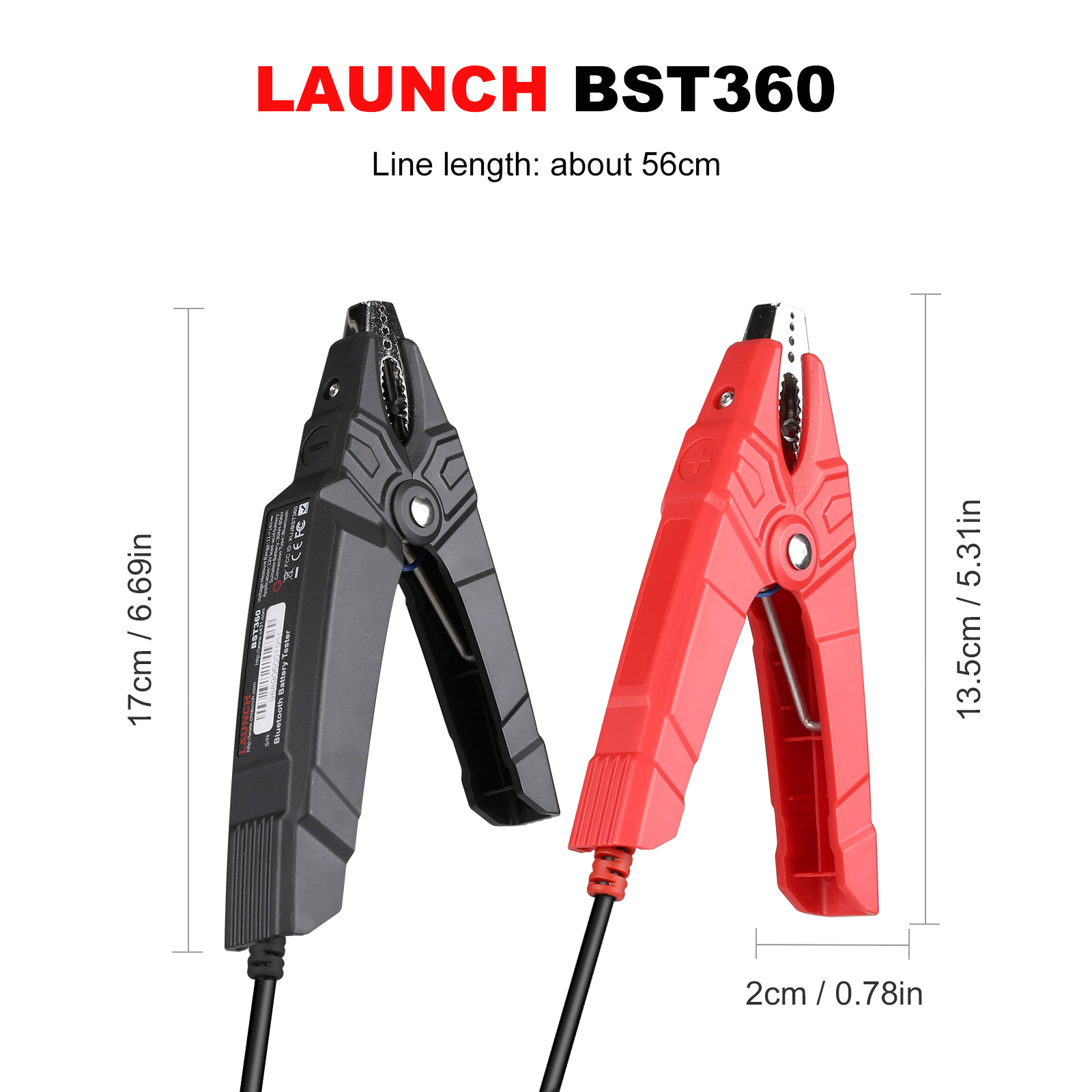 Launch BST360 Bluetooth Car Battery Tester Battery Test Clip for