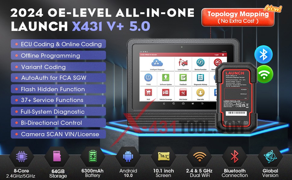 Launch X431 V+ 5.0 Full System Diagnostic Tool